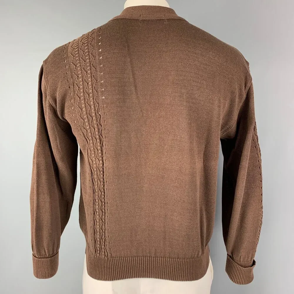 SEDUCTION de NICOLE Size L Brown Knit V-Neck Cardigan